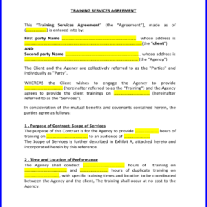 training agreement (1)