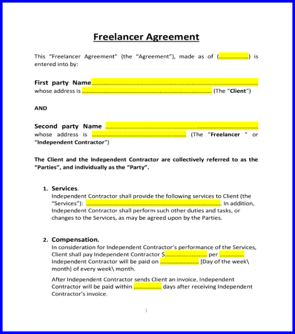Freelancer Agreement (1)