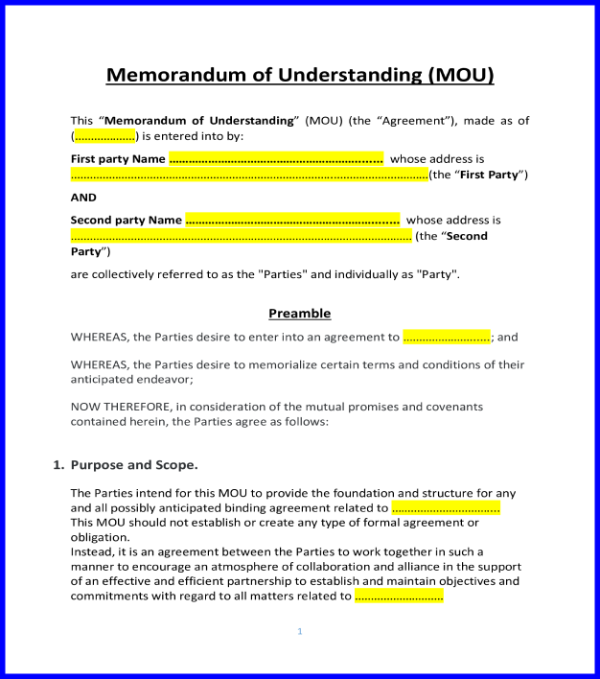 Memorandum of Understanding (1)