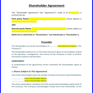 Sharholder agreement (1)