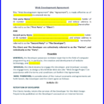 Web development agreement 1