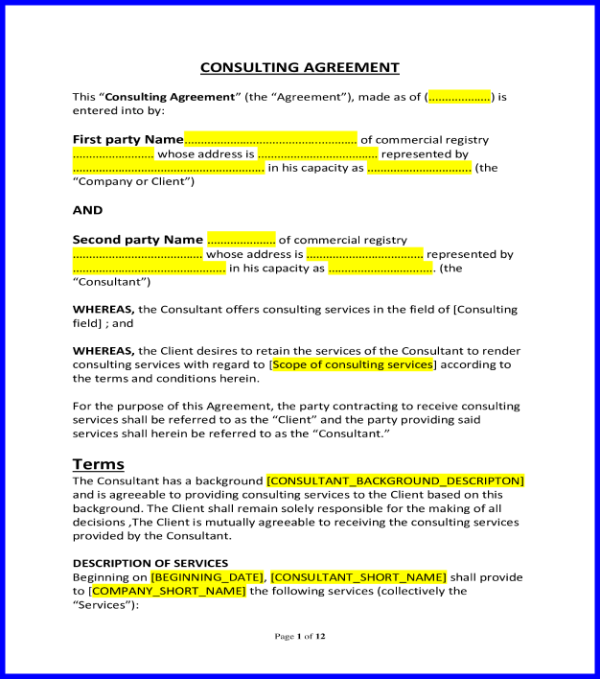 consulting agreement (1)