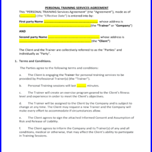 personal training contract 1